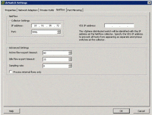 vSphere 5 Netflow Configuration