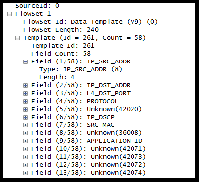 FlowSet Data packet capture