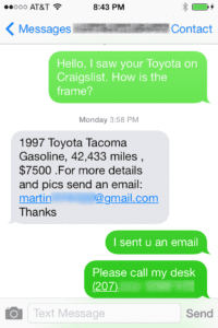 scam on craigslist