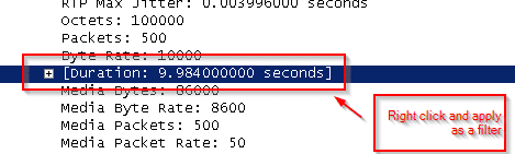 Wireshark Filter- Long lived flows