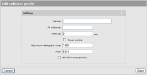 HP MSM - sFlow Collector Profile