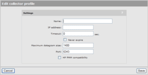 HP MSM - sFlow Collector Profile HP MSM - sFlow Collector Profile