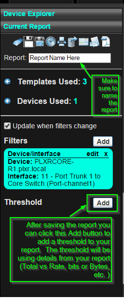 Creating a Threshold Alert