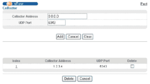 Advanced Application > sFlow