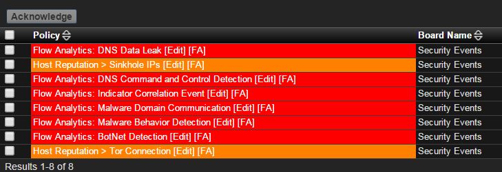 Scrutinizer Security Events 