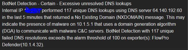 Attack Investigation and Recovery with Scrutinizer BotNet Detection