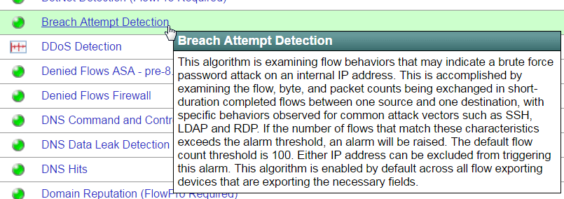 Flow Analytics Breach Attempt Detection 