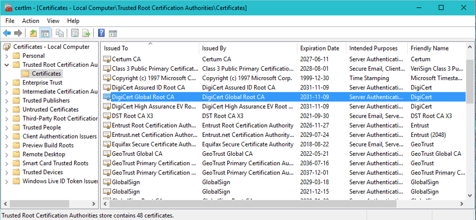 trusted-certificate-store