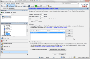  konfigurace ASDM NetFlow