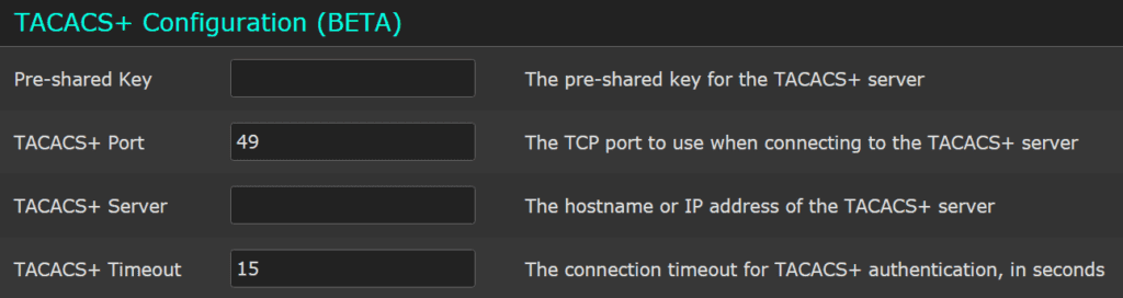 TACACS+ Authentication