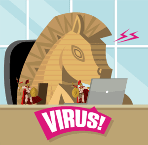 Trojan horse defending against malware attacks
