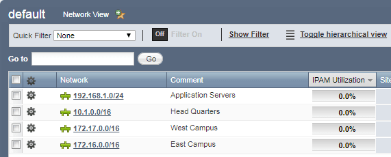 Infoblox Network View