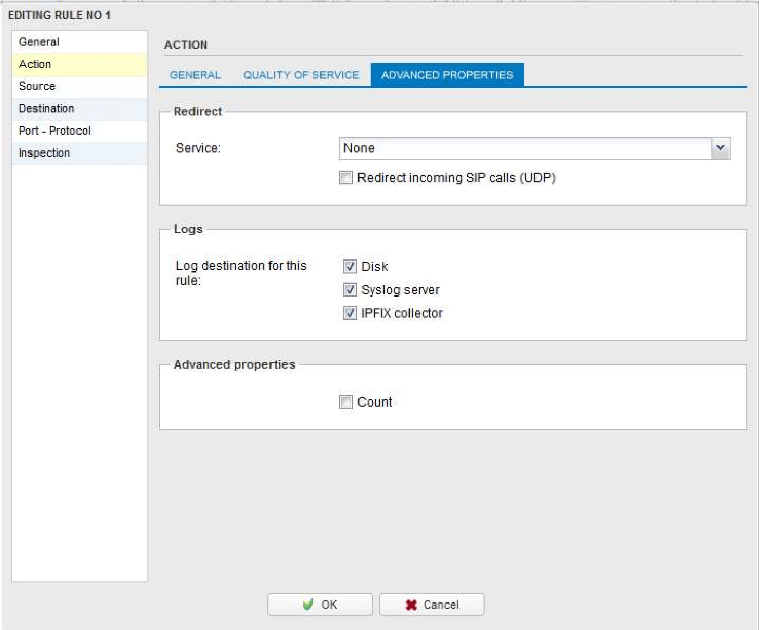 Configure logs destination