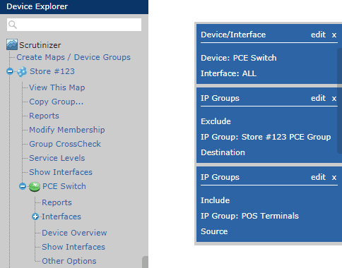 Device Explorer, Filtering