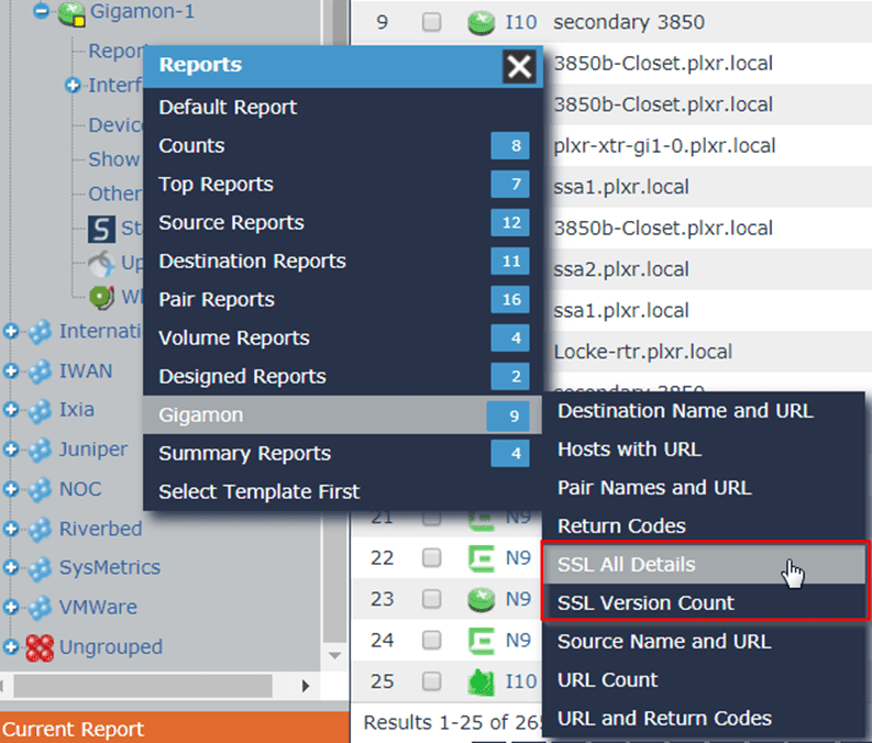 Gigamon SSL Reports in Scrutinizer