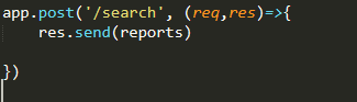 Node "/search" route