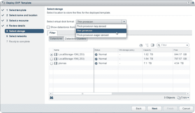 Select datastore