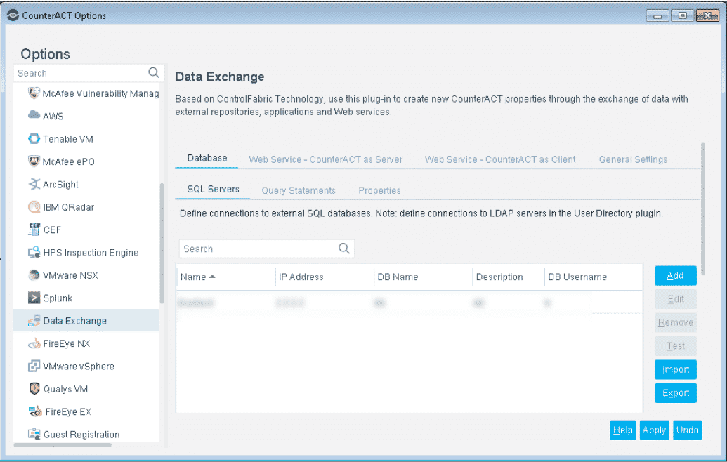 ForeScout Data Exchange