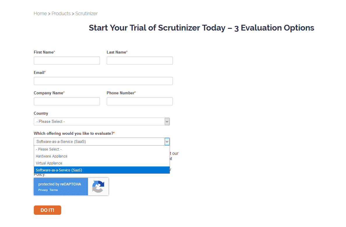 Scrutinizer trial