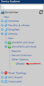 QRadar in Scrutinizer