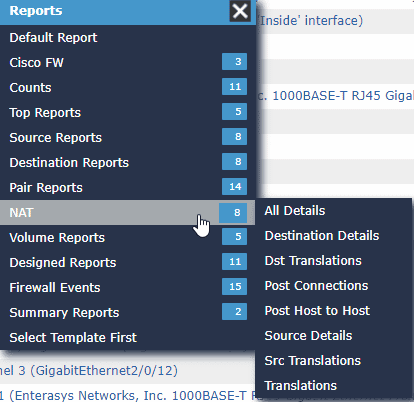 Scrutinizer reporting menu