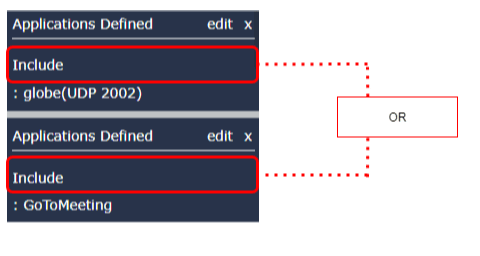 NetFlow filters for one application OR another