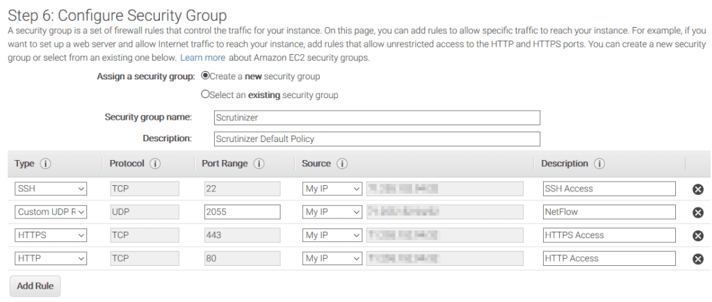 Configure Security Group