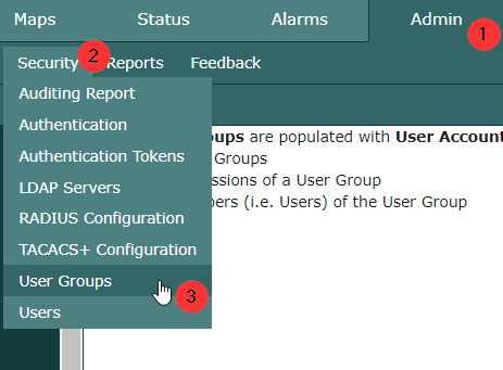 Network visibility: User Groups settings