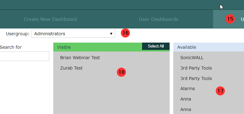 Dashboard Permissions