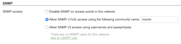 SNMP v1/v2c or SNMP v3