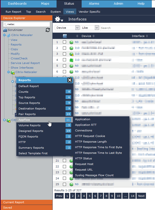 Scrutinizer: NetScaler report