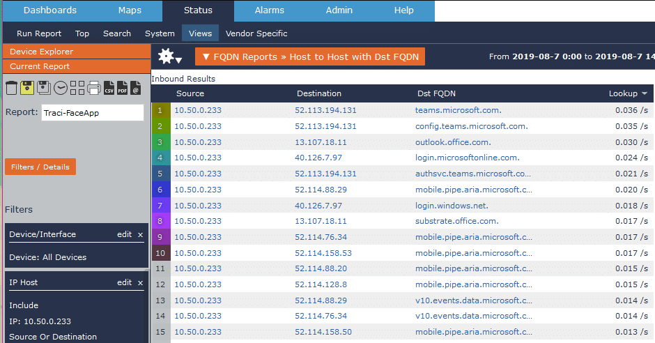 Scrutinizer: traffic baseline