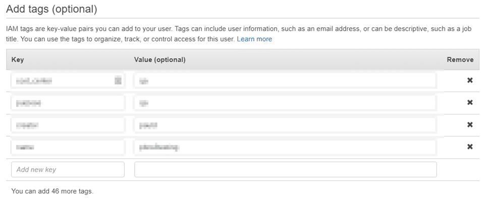 Set permissions and add tags
