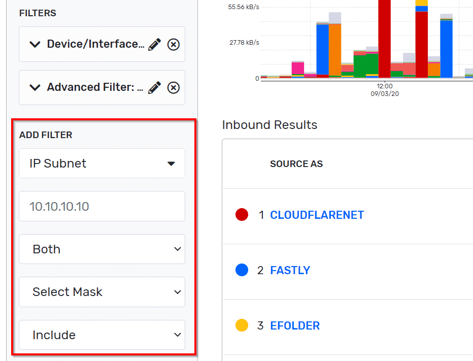 VPN visibility: Filter for subnet