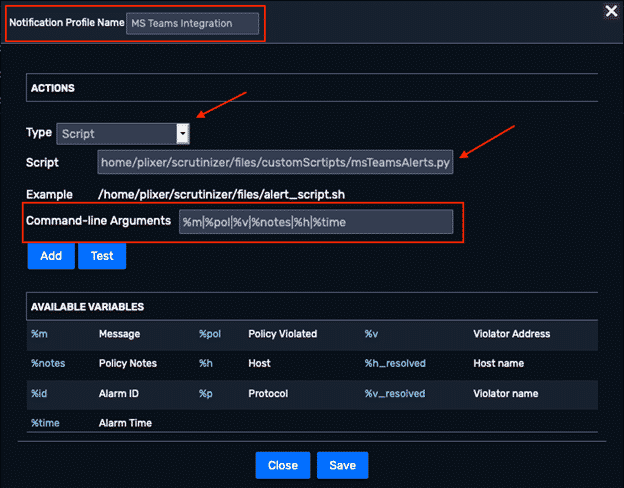 Scrutinizer Notification Profiles