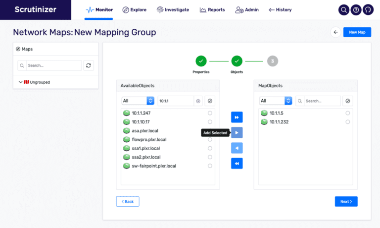 Configuring a network map – Plixer