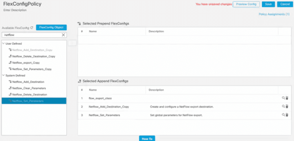 FlexConfig policy