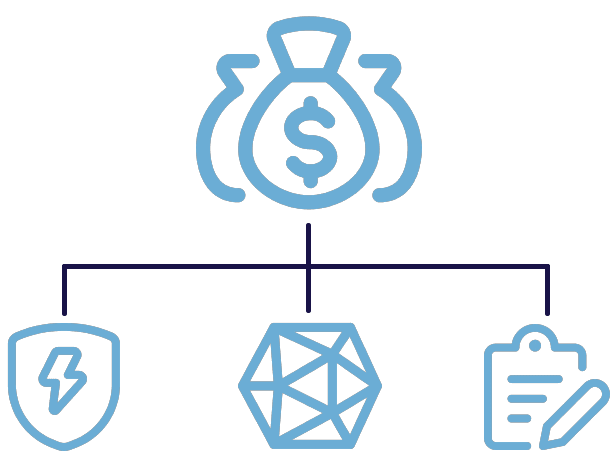 Financial advantage illustration