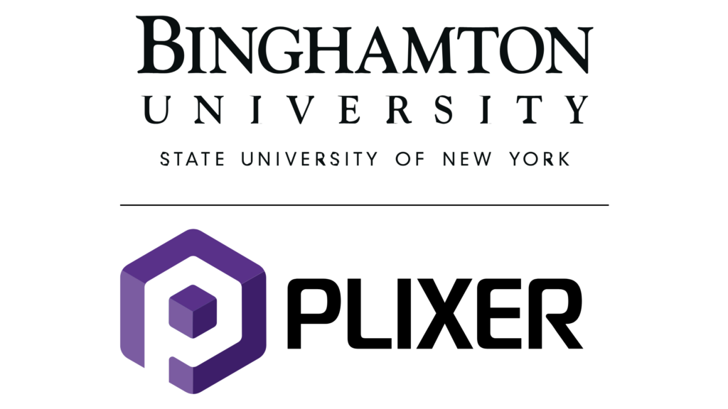 BingHamton University State University of New York and Plixer Logo