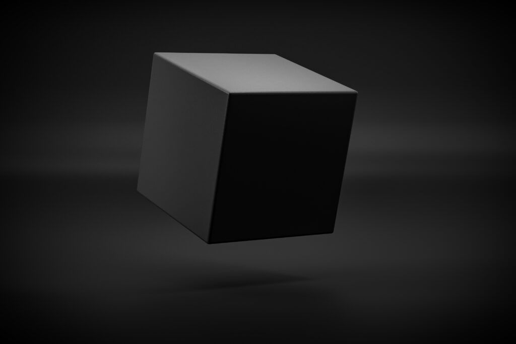 A black box, which represents a lack of network visibility
