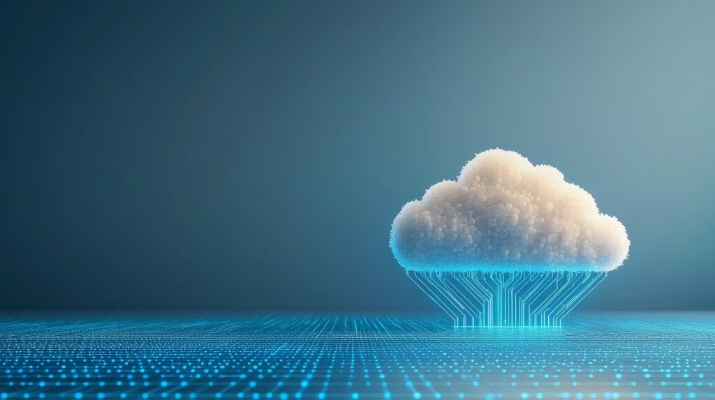 Data is transferred out of a cloud, representing cloud egress