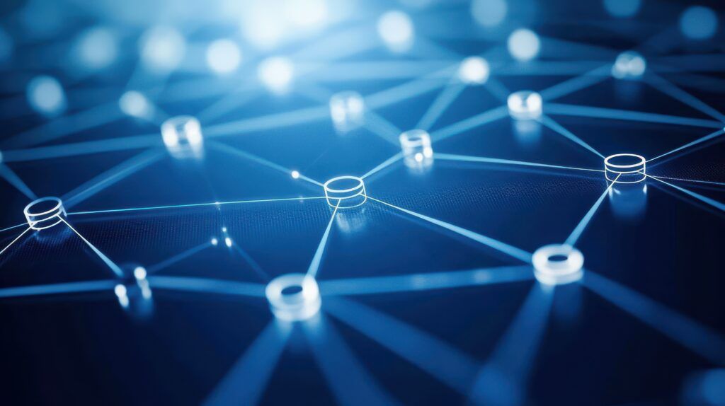 Many nodes on a network, representing the scaling challenges that flow-first visibility helps overcome
