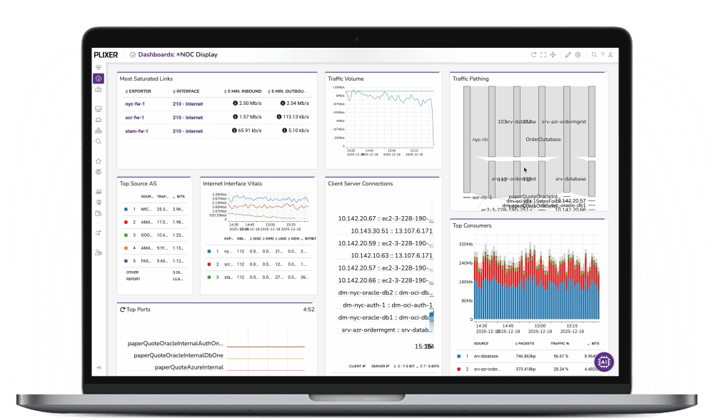 Plixer Scrutinizer Screenshot